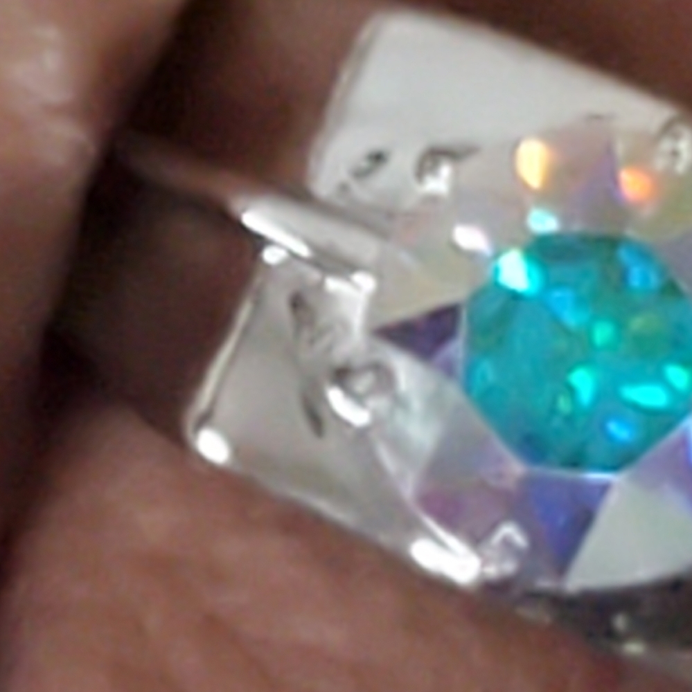 Men's Aurora Borealis Swarovski Crystal platinum bond - Picture 8 of 11
